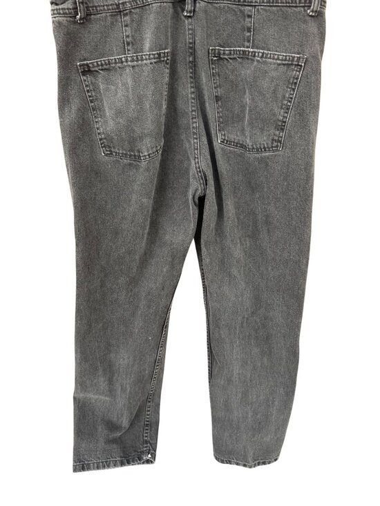 We The Free Baggy Boyfriend Denim Overalls Womens Medium Cross Back 100% Cotton - Picture 4 of 9